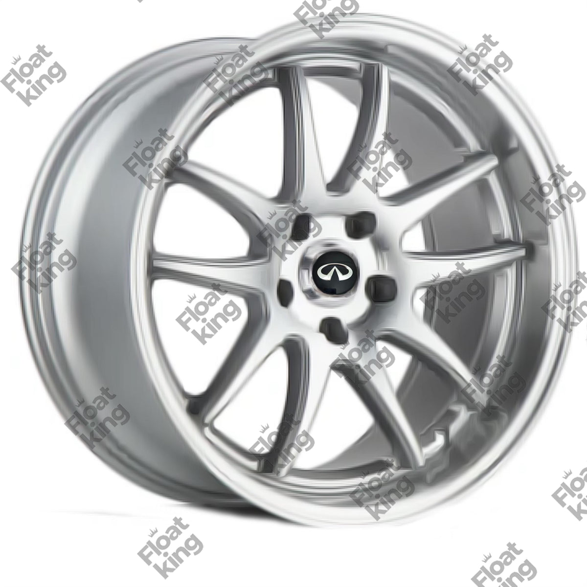 Infiniti Floating Center Caps – Stock - How it looks on Rim