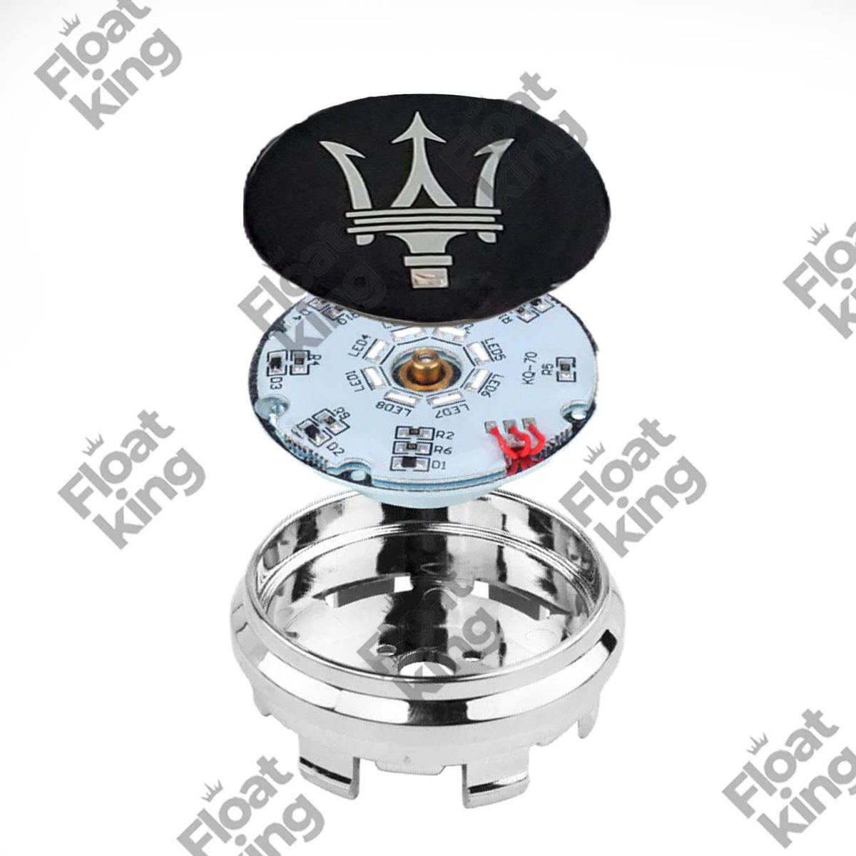 Maserati 2 Floating Center Caps Instruction