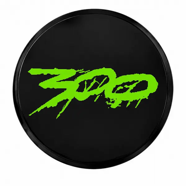 Dodge 300 brush-logo 63mm stock floating center cap - Sublime Green