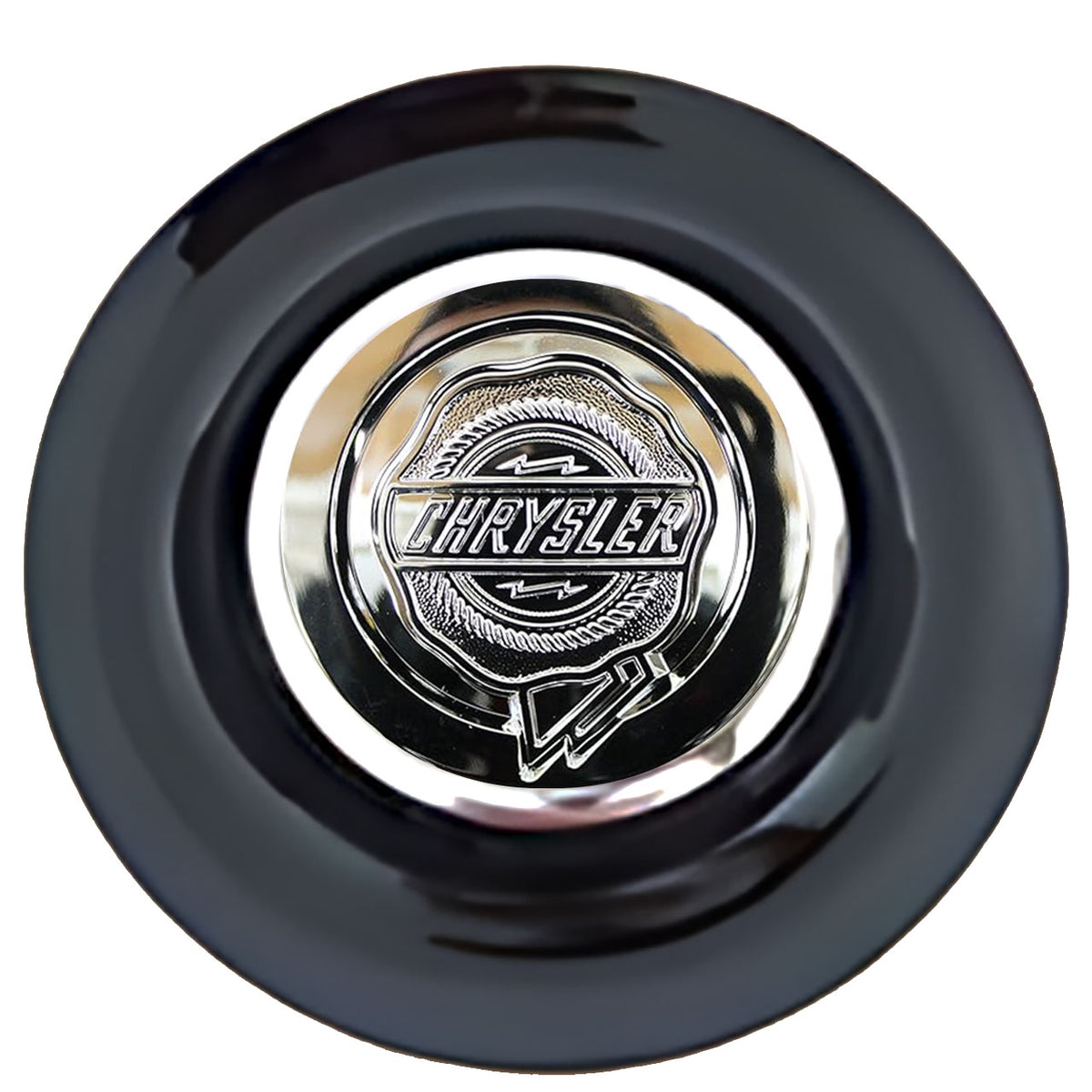Chrysler Pacifica Floating Center Caps Black Cap Chrome Ring