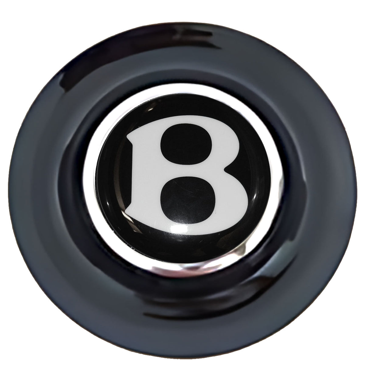 Bentley Floating Center Caps Black ChromeRing