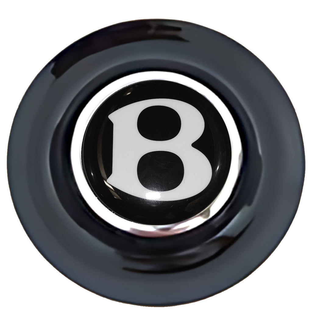 Bentley Floating Center Caps Black ChromeRing