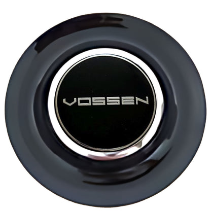 Vossen Floating Center Caps Black Cap Chrome Ring