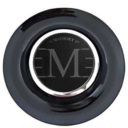 Mansory Floating Center Caps Black Cap Chrome Ring