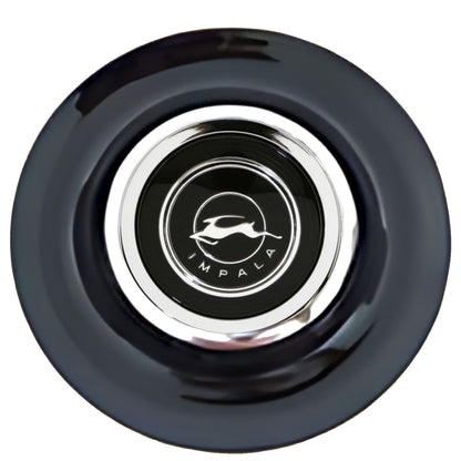 Chevrolet Impala Floating Center Caps Black Cap Chrome Ring
