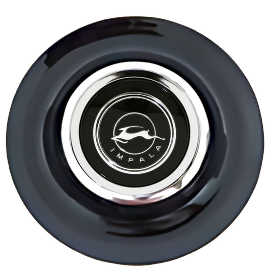 Chevrolet Impala Floating Center Caps Black Cap Chrome Ring
