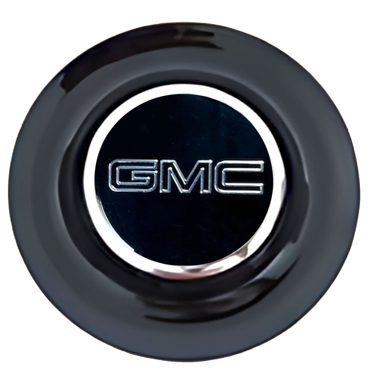 GMC Acadia & Canyon Floating Center Caps Black Cap Chrome Ring