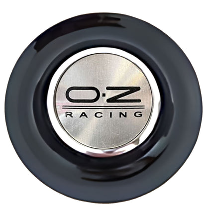 OZ Floating Center Caps Black Cap Chrome Ring