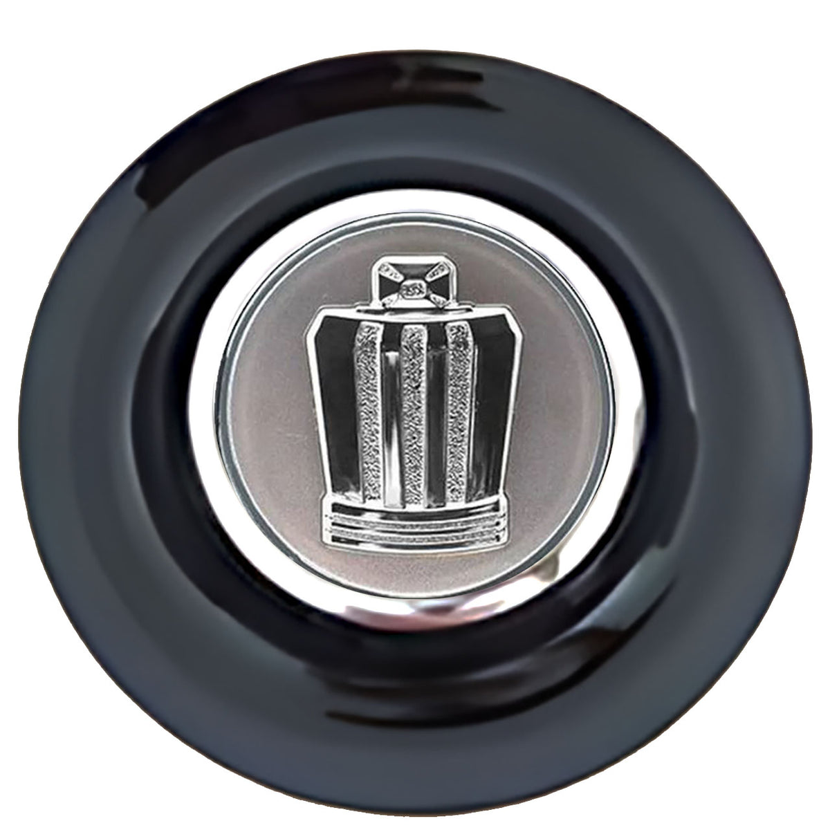 Toyota Crown Floating Center Caps Black Cap Chrome Ring