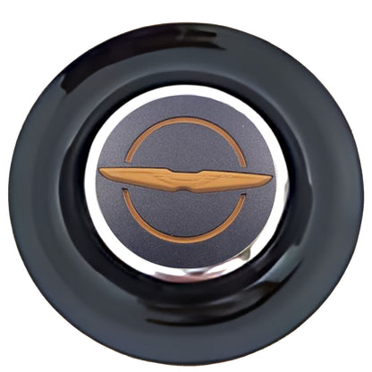 Chrysler Pacifica Floating Center Caps Black Cap Chrome Ring