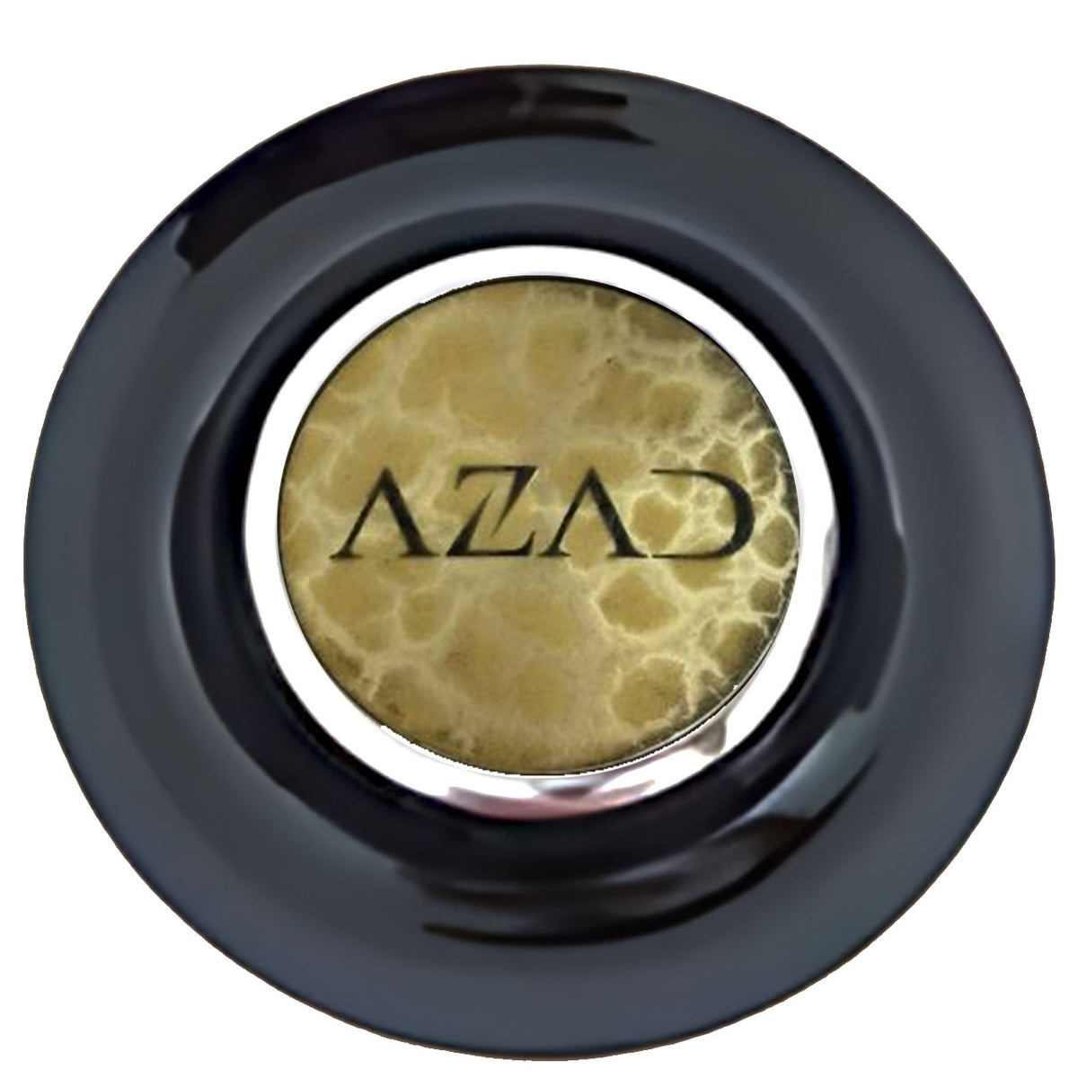 Azad 2 Floating Floating Center Caps Black Cap Chrome Ring