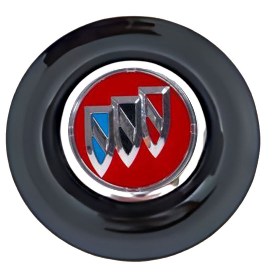Buick Red Floating Center Caps Black Cap Chrome Ring