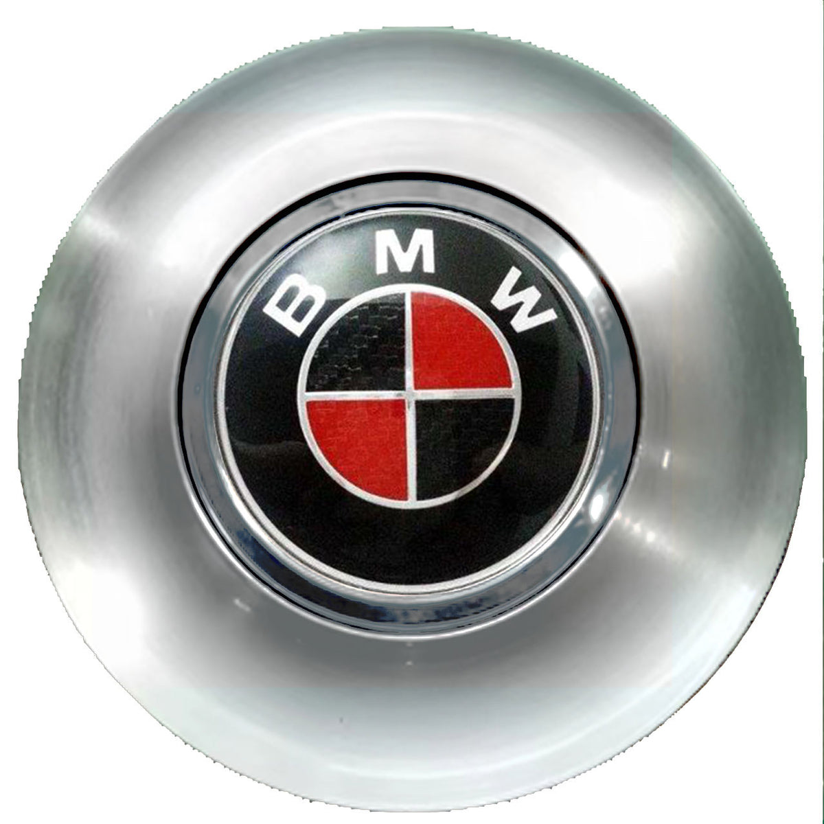 BMW Black & Red Floating Center Caps Brushed