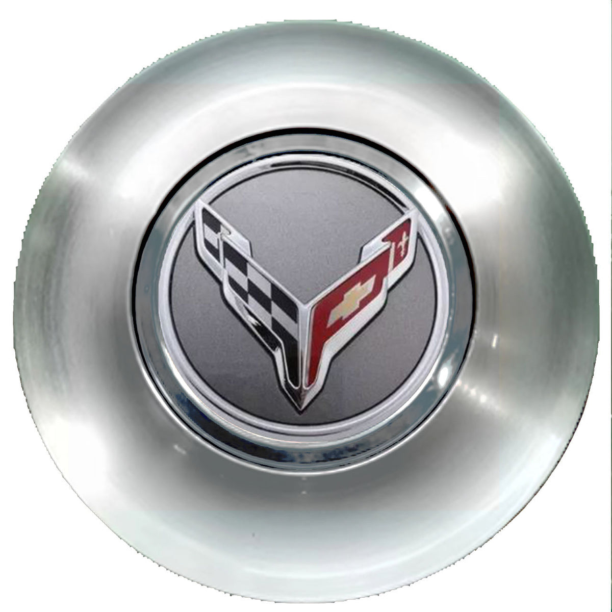 Chevrolet Corvette Floating Center Caps Brushed
