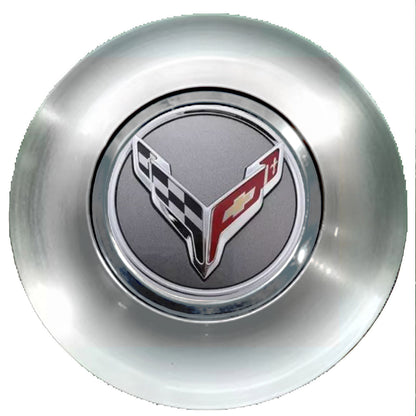 Chevrolet Corvette Floating Center Caps Brushed