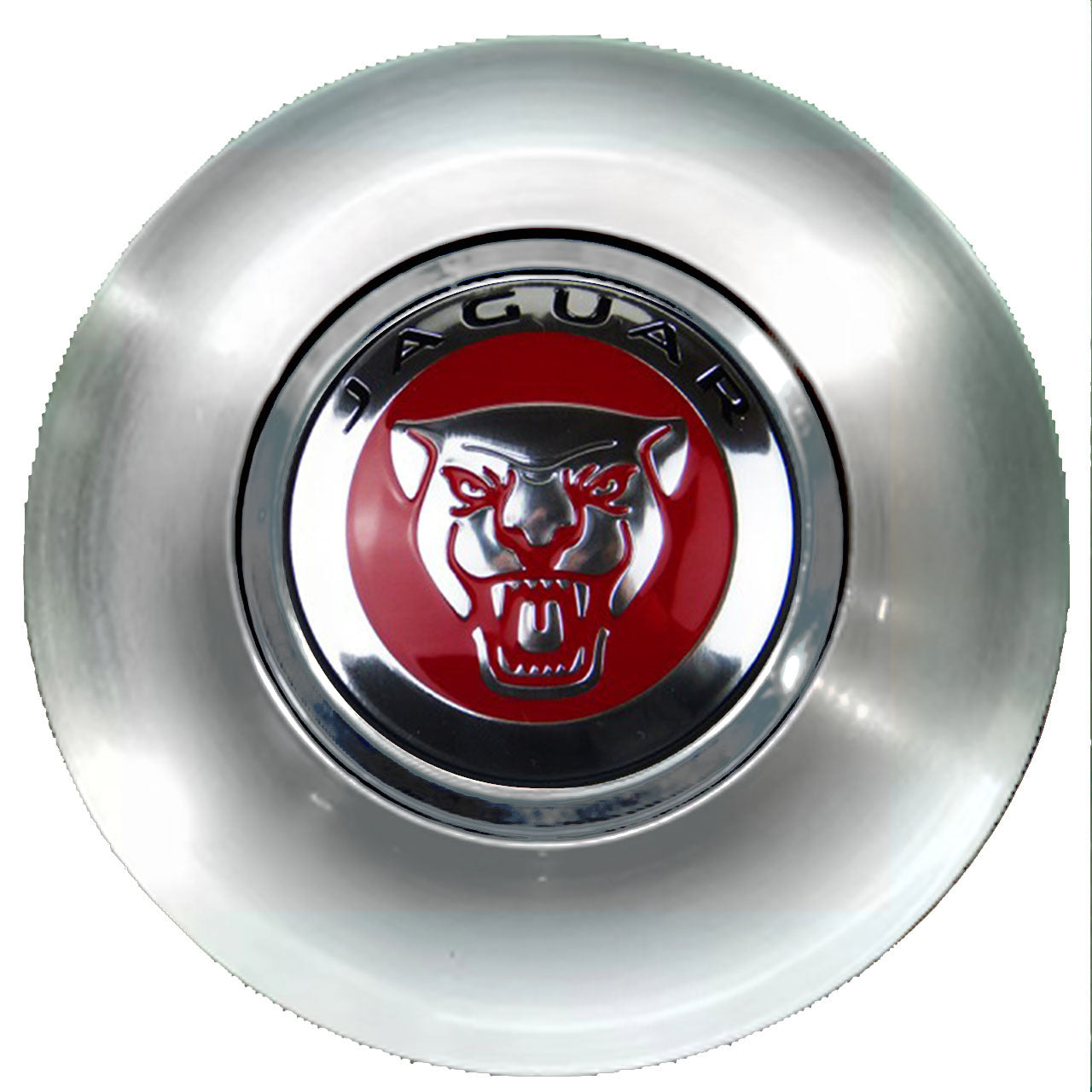 Jaguar Floating Center Caps Black With Gear Shape Center