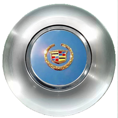 Cadillac Gold Oldschool Floating Center Caps Brushed