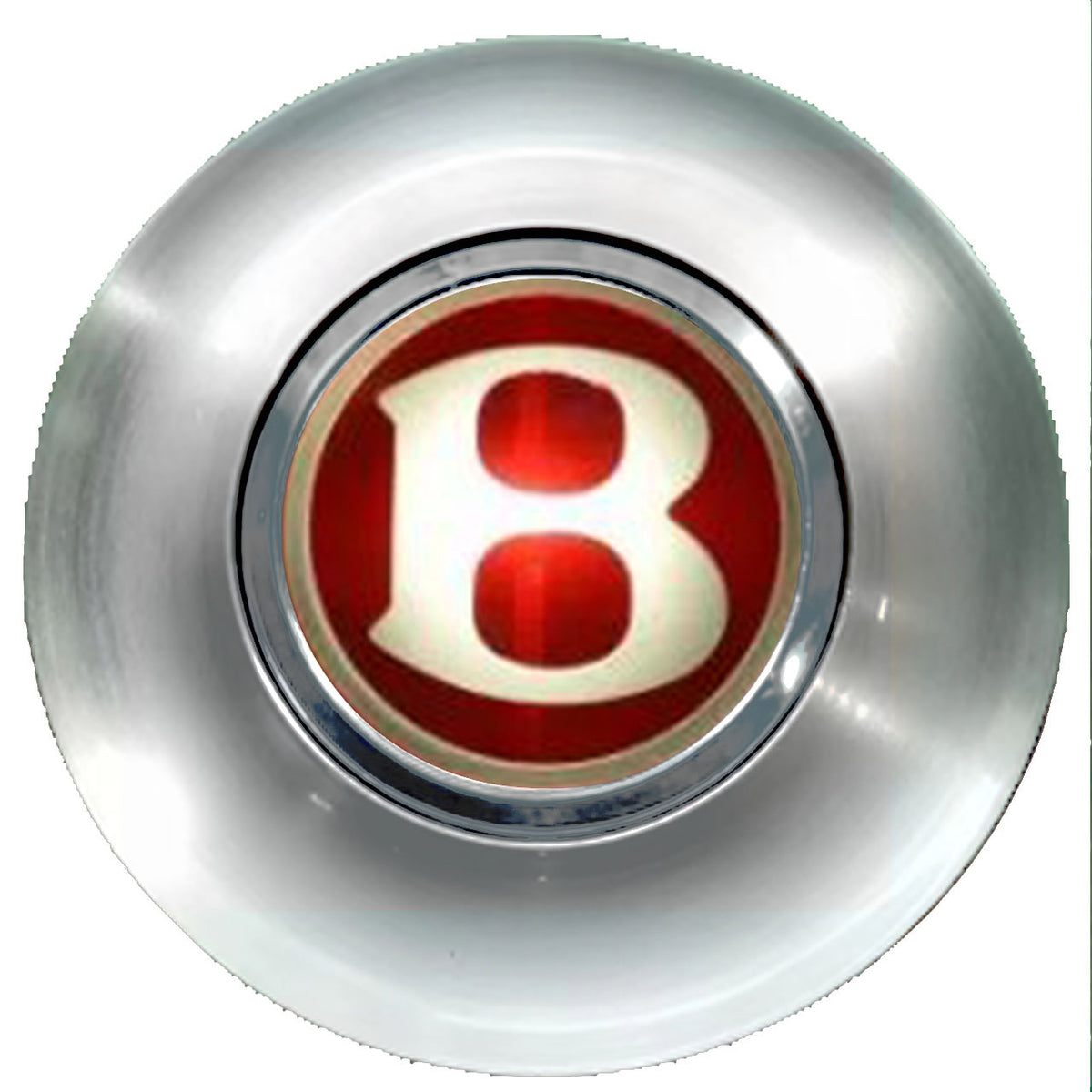 Bentley Red Floating Center Caps Brushed