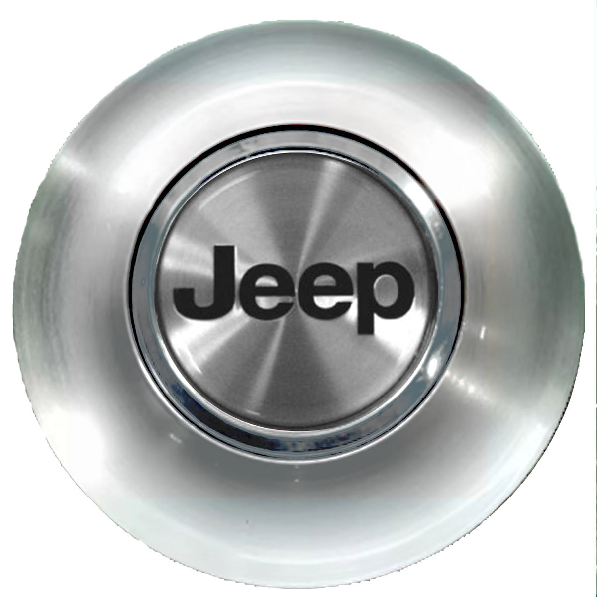 Jeep Silver Floating Center Caps Brushed