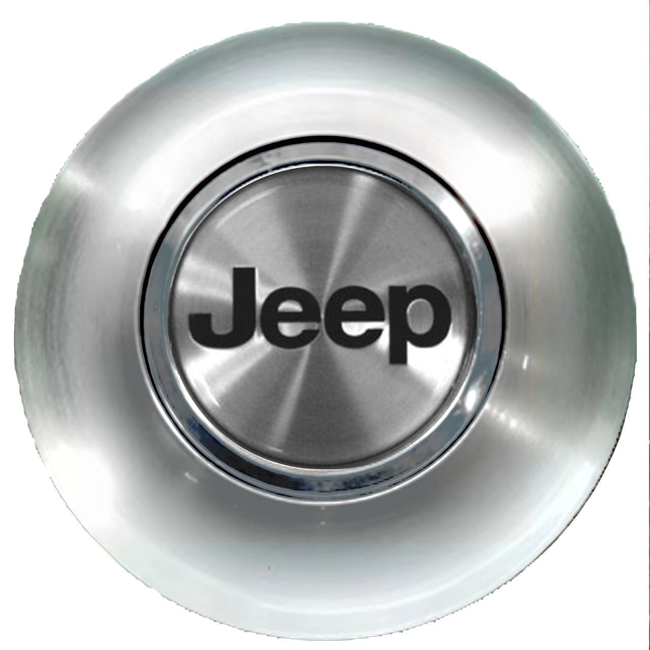 Jeep Silver Floating Center Caps Brushed