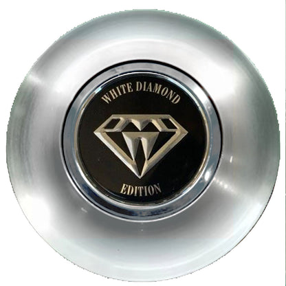 Diamond Floating Center Caps Brushed