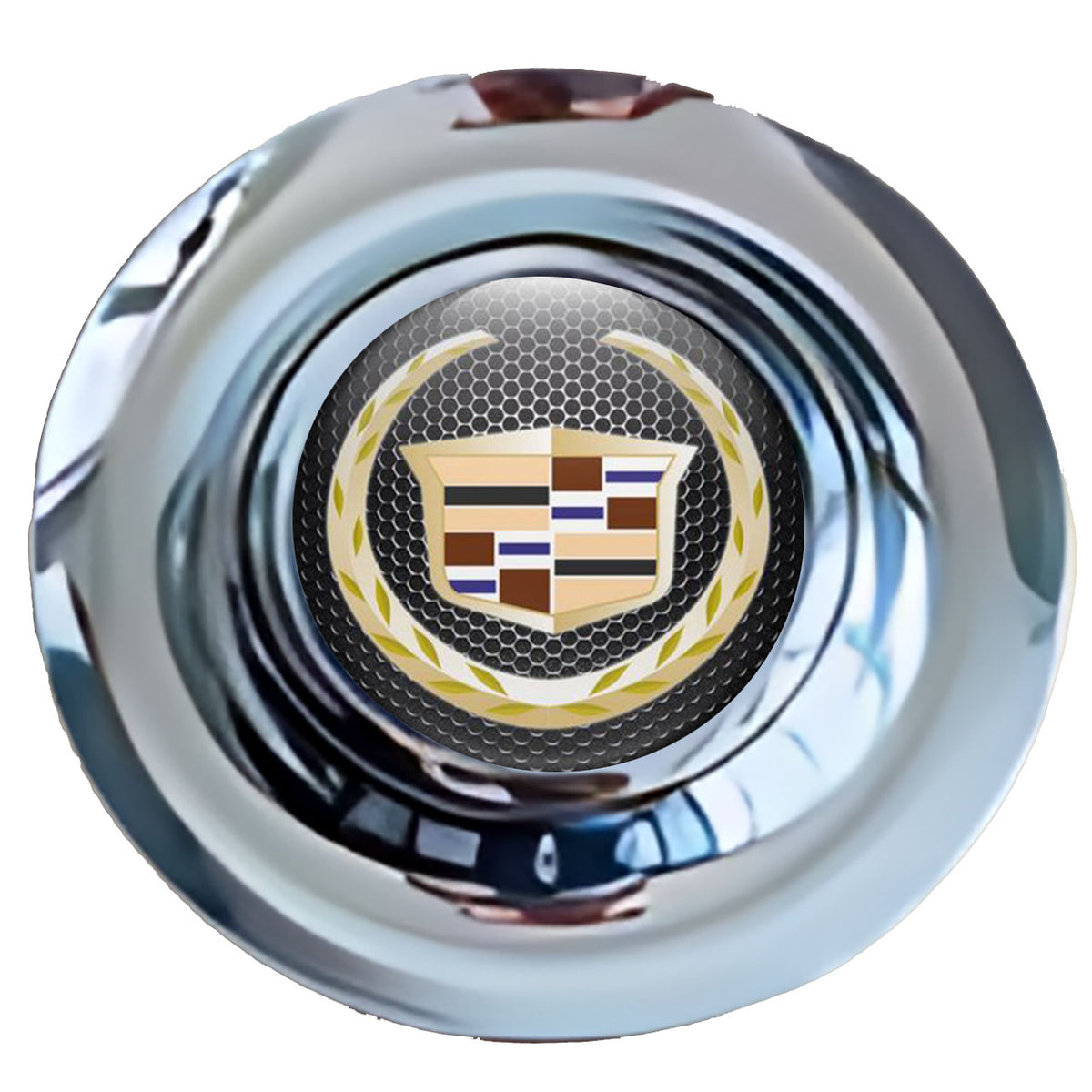 Cadillac Dark Floating Center Caps Chrome