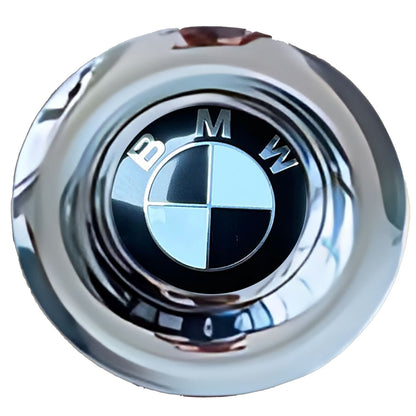 BMW Black Floating Center Caps Chrome