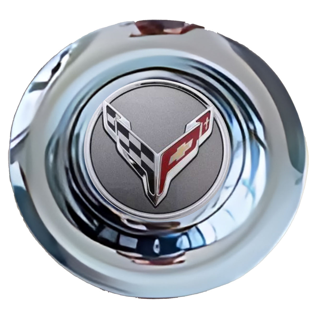 Chevrolet Corvette Floating Center Caps Chrome