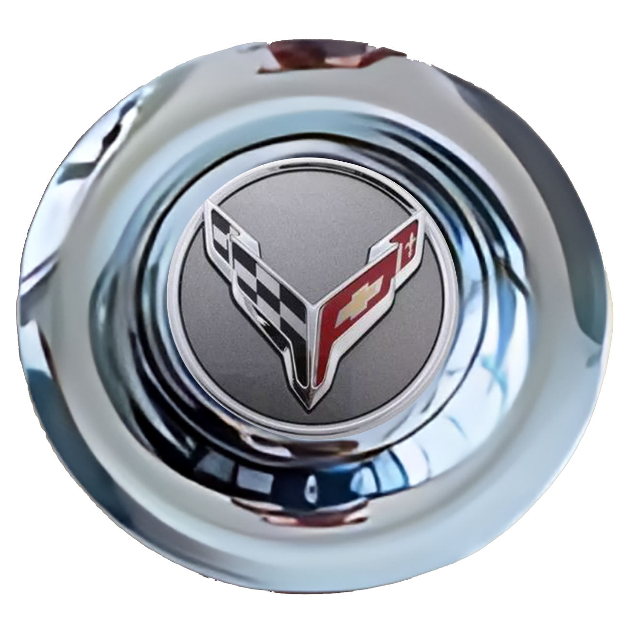 Chevrolet Corvette Floating Center Caps Chrome