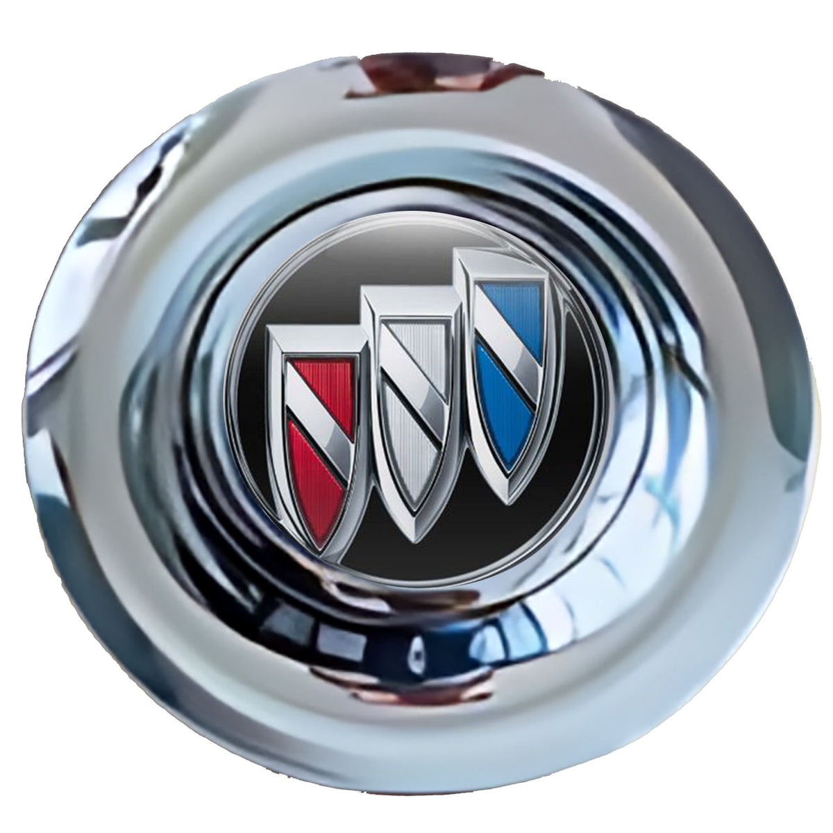 Buick Black Floating Center Caps Chrome
