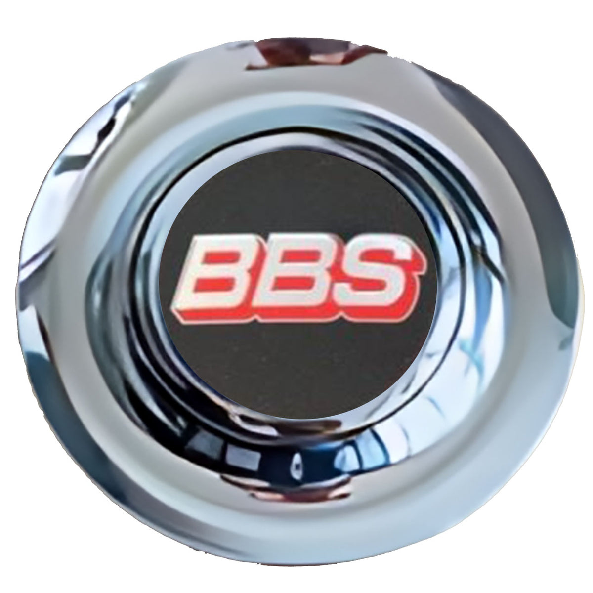 BBS Black & Red Floating Center Caps Chrome