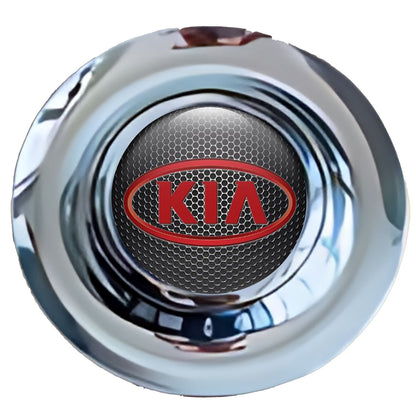KIA Dark Grate Red Floating Center Caps Chrome