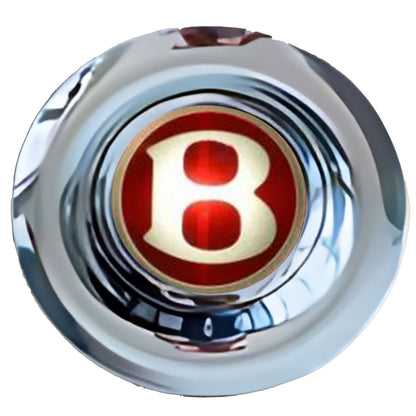 Bentley Red Floating Center Caps Chrome