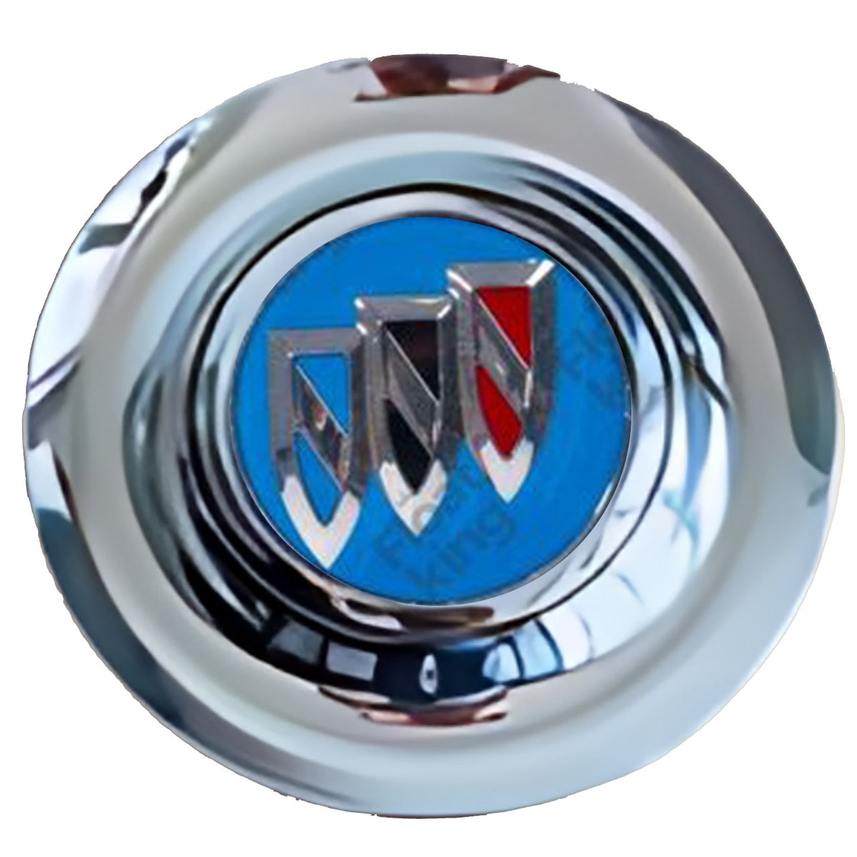 Buick Blue Floating Center Caps Chrome