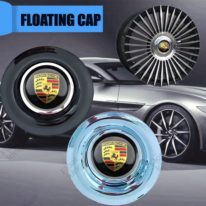 Porsche 2 Floating Center Caps