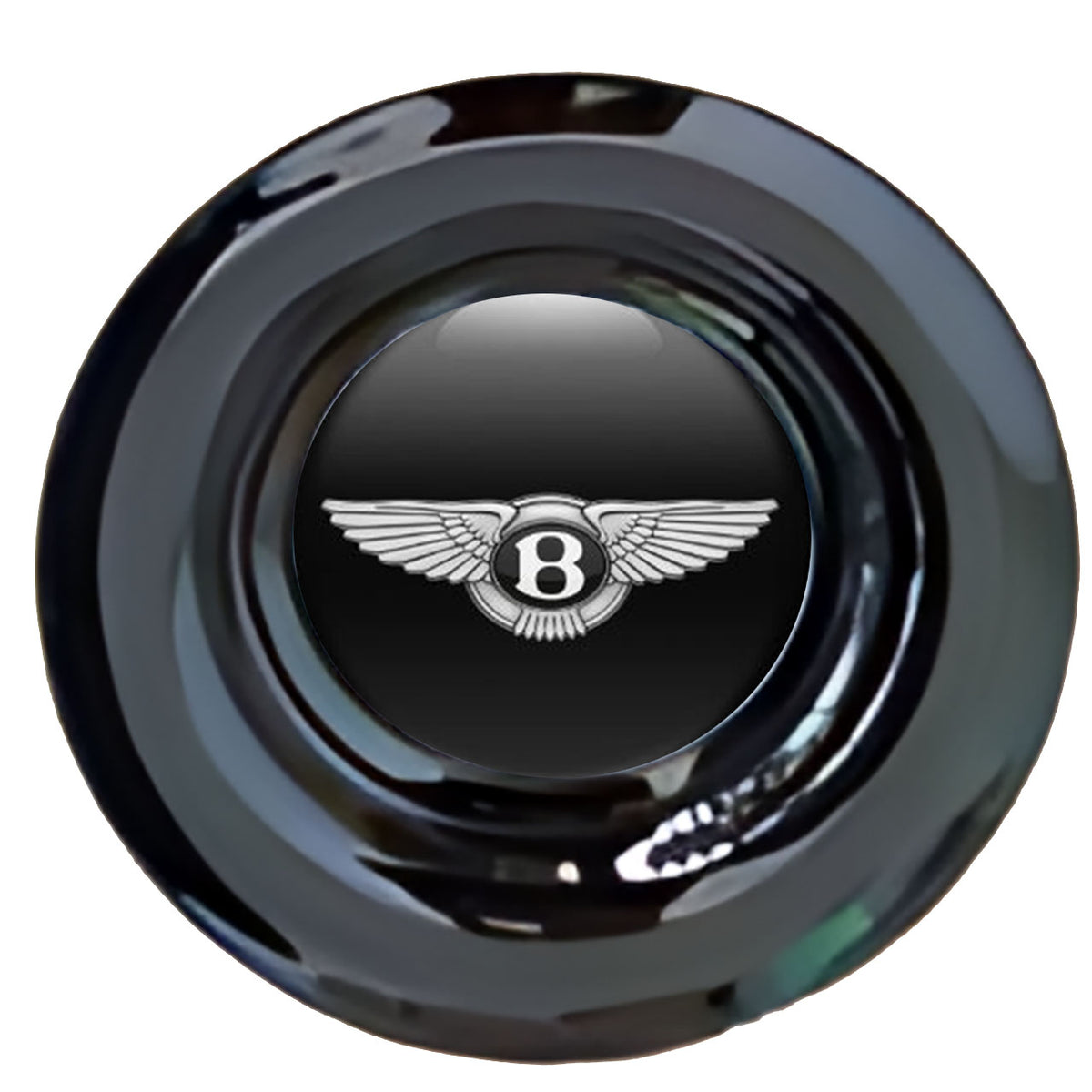 Bentley Wings Floating Center Caps Gloss Matt Black
