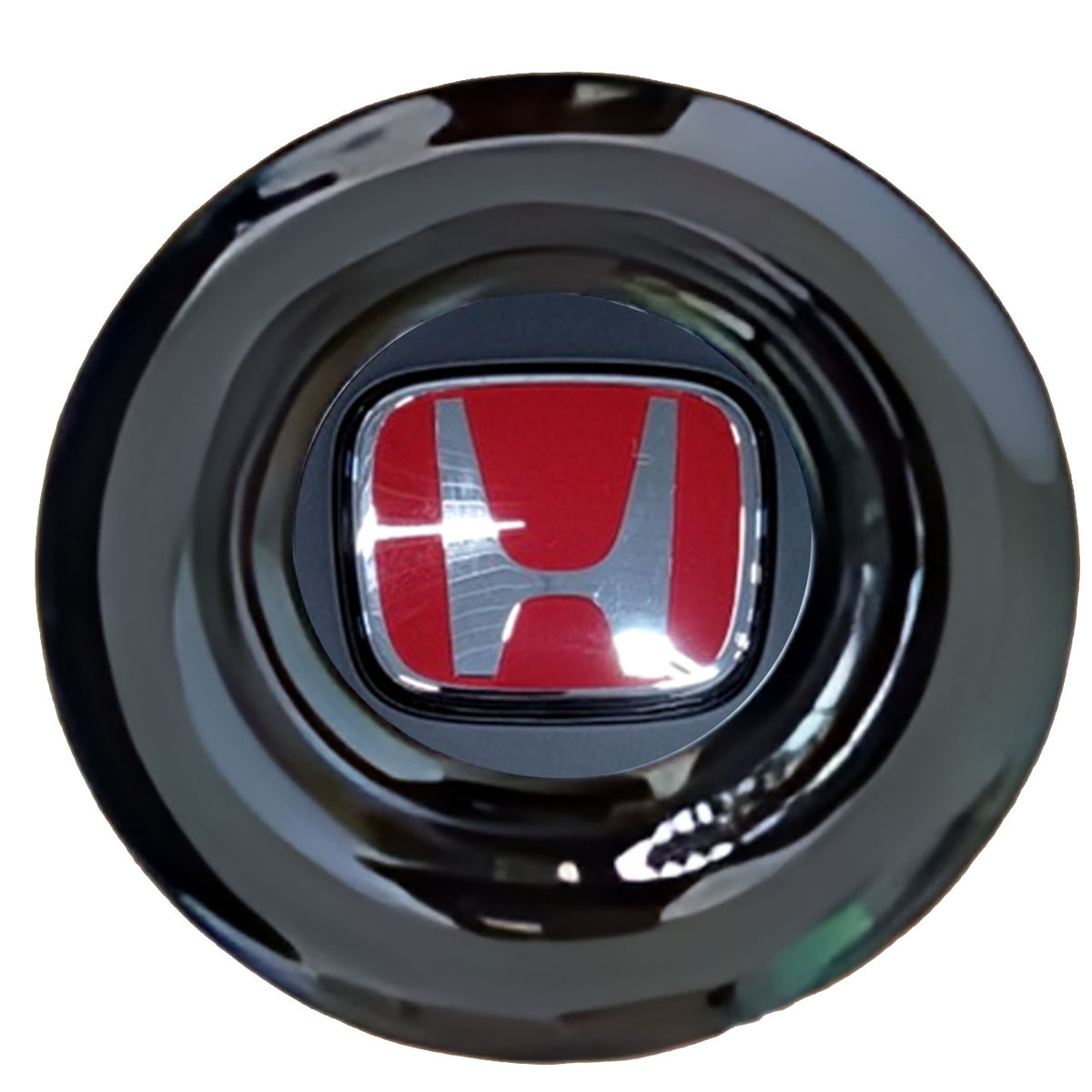 Honda Matte Charcoal Red Floating Center Caps Gloss Matt Black