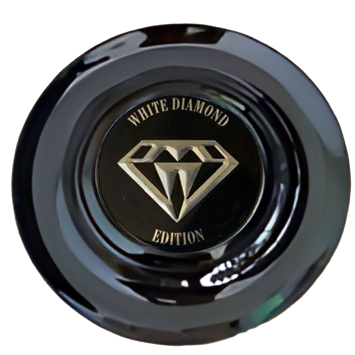 Diamond Floating Center Caps Gloss Matt Black