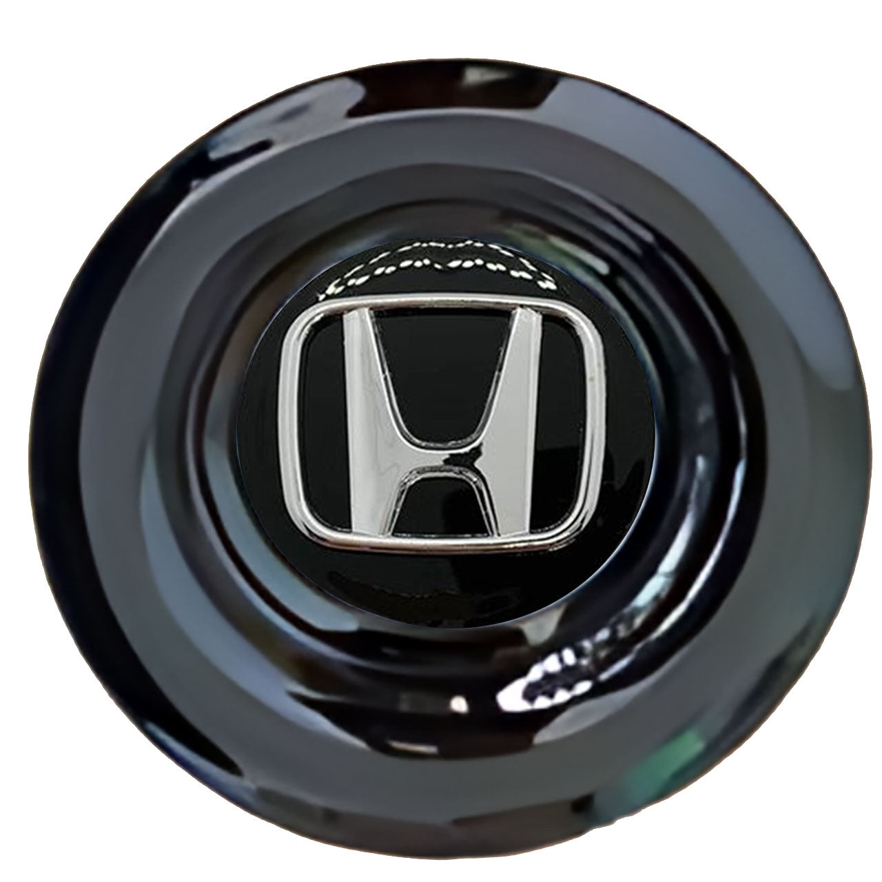 Honda Black Floating Center Caps Gloss Matt Black