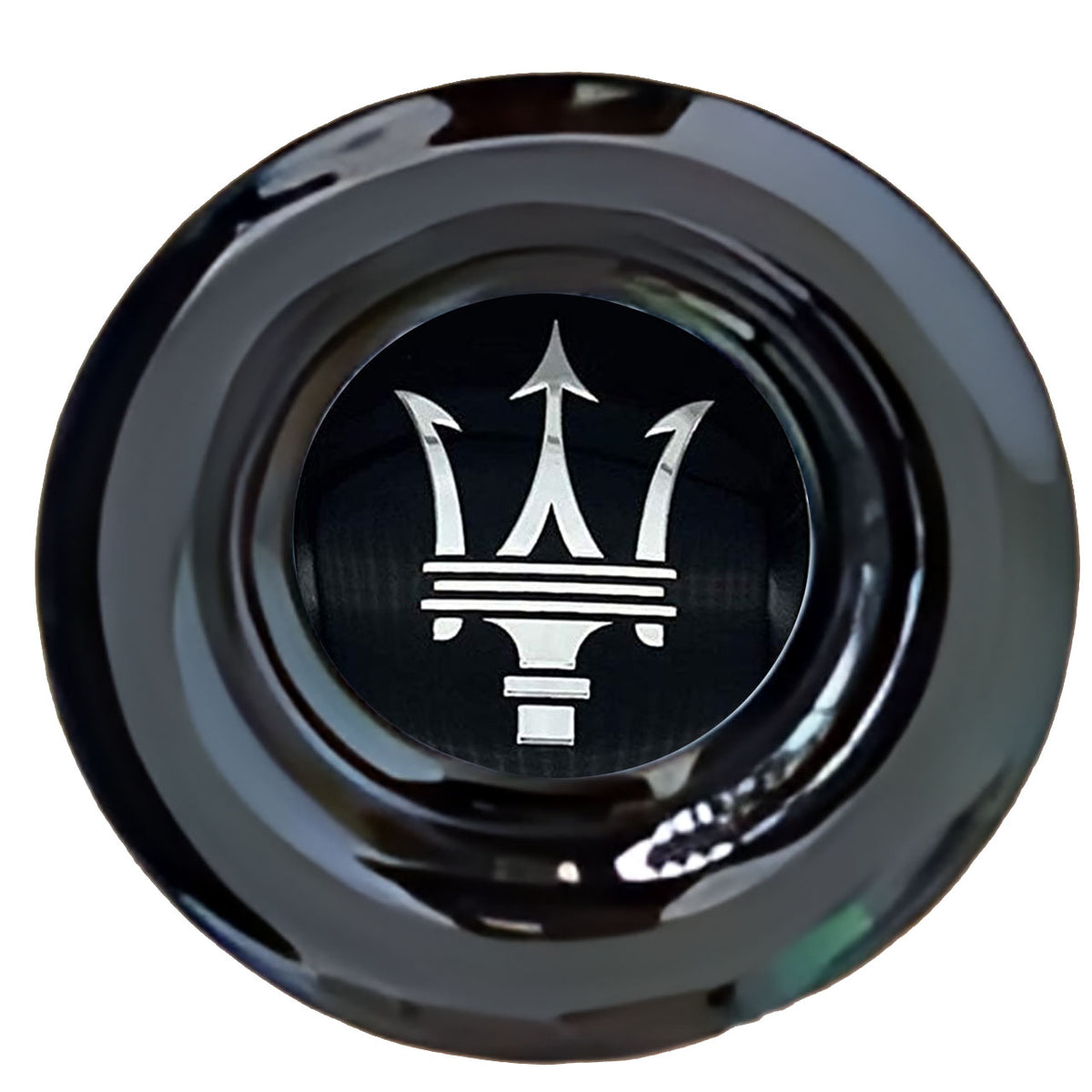 Maserati Floating Center Caps Gloss Matt Black