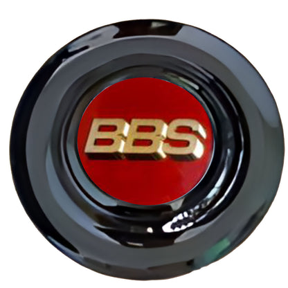 BBS Red & Gold Floating Center Caps Gloss Matt Black