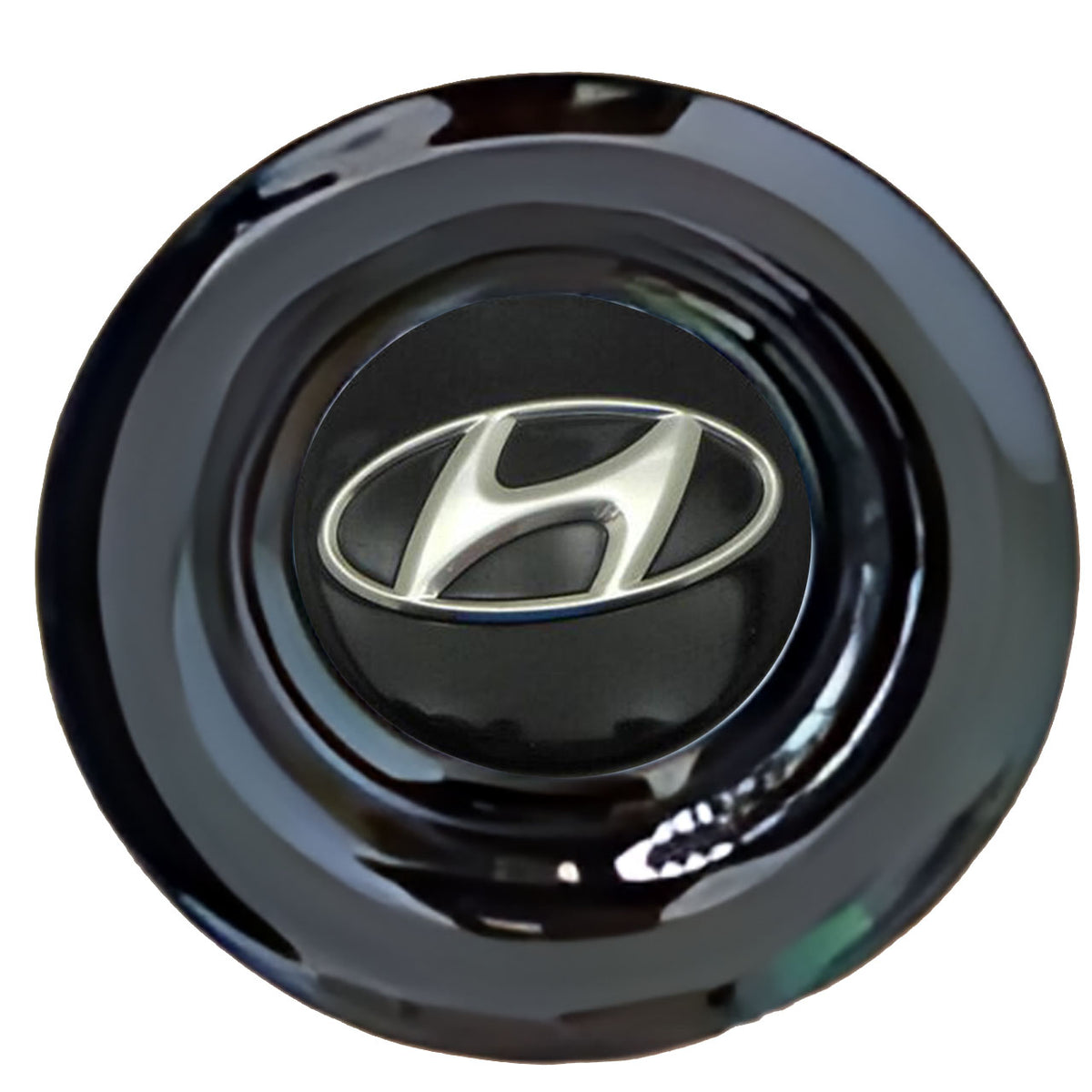 Hyundai Black Floating Center Caps Gloss Matt Black