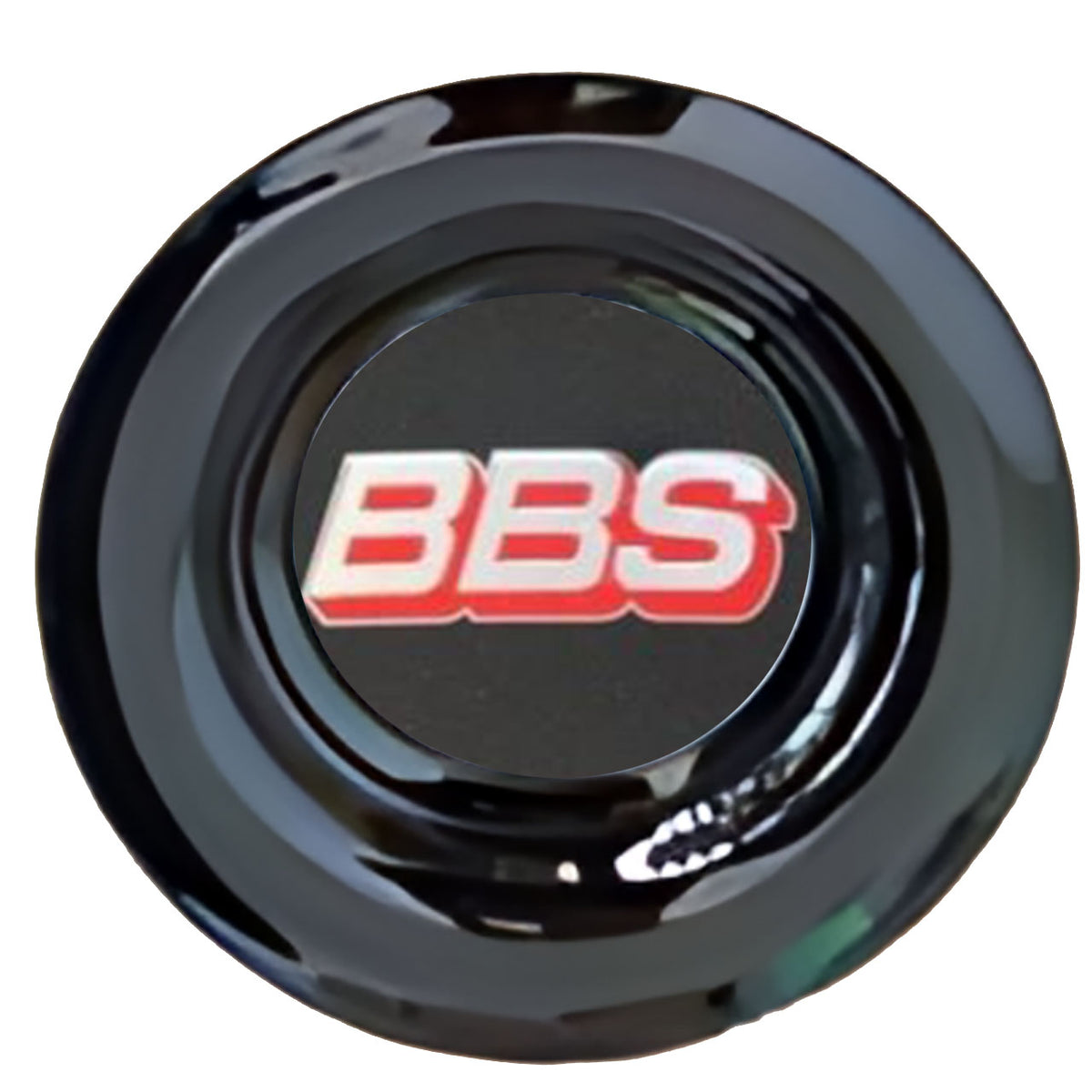 BBS Black & Red Floating Center Caps Gloss Matt Black