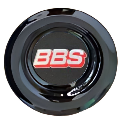 BBS Black & Red Floating Center Caps Gloss Matt Black