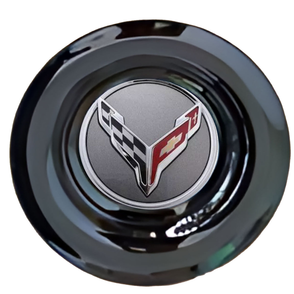Chevrolet Corvette Floating Center Caps Gloss Matt Black
