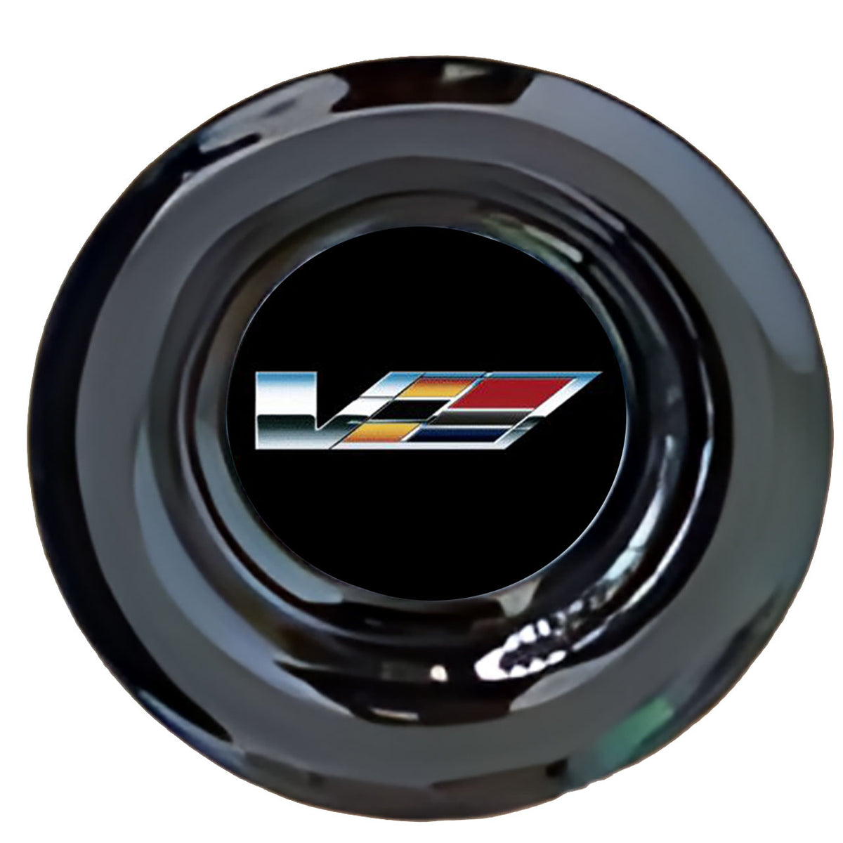 Cadillac CTS-V Floating Center Caps Gloss Matt Black