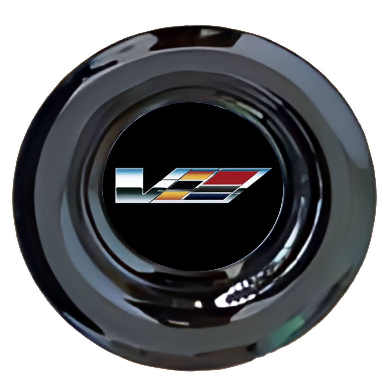 Cadillac CTS-V Floating Center Caps Gloss Matt Black