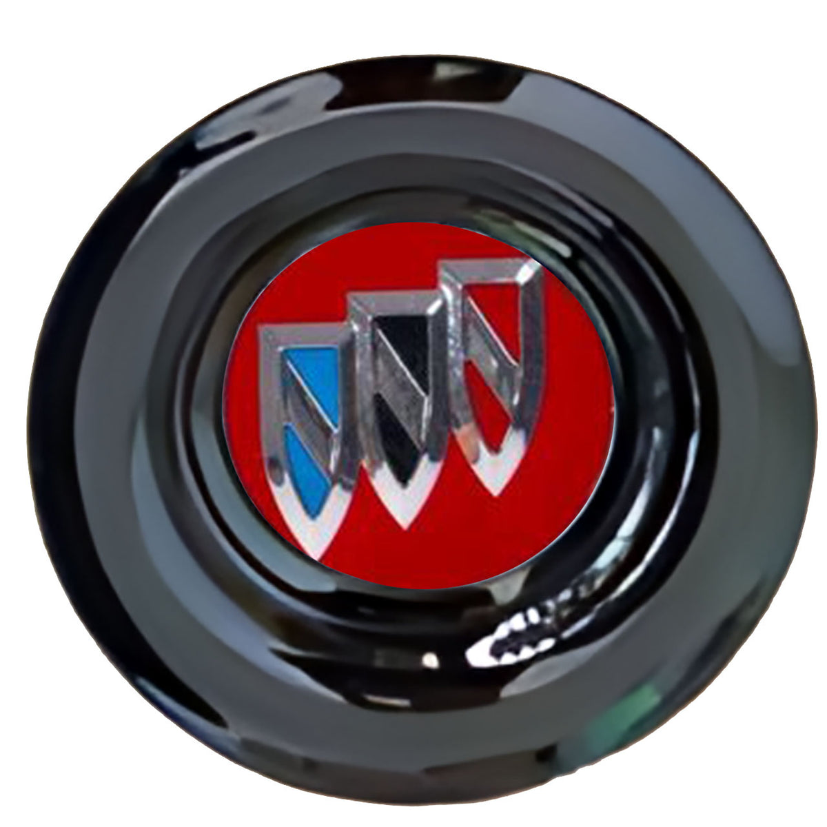 Buick Red Floating Center Caps Gloss Matt Black