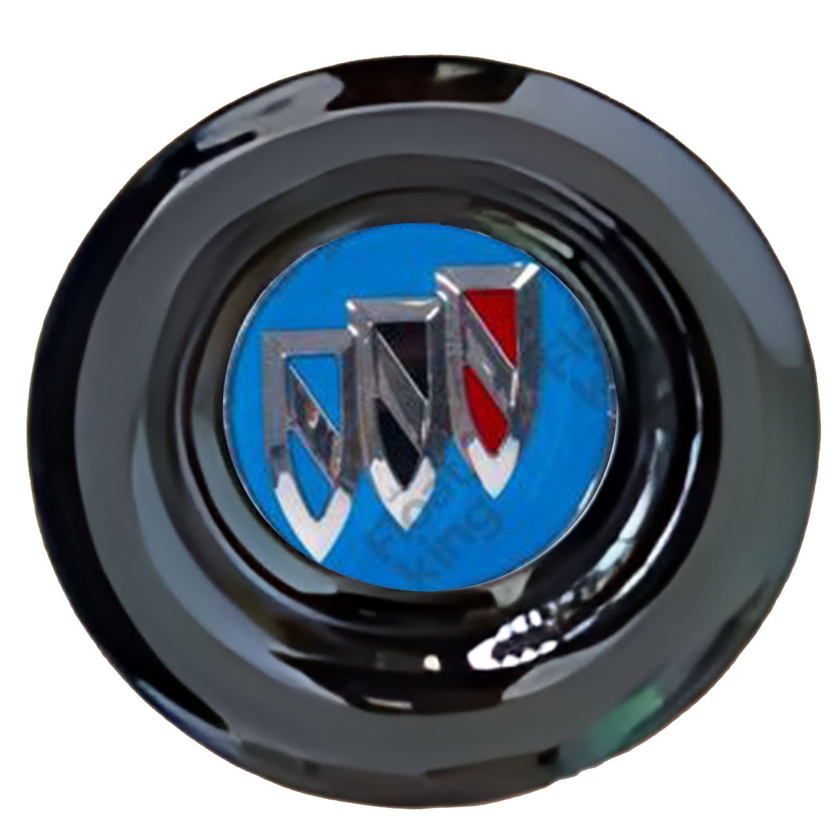 Buick Blue Floating Center  Caps Gloss Matt Black