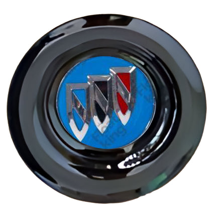 Buick Blue Floating Center  Caps Gloss Matt Black